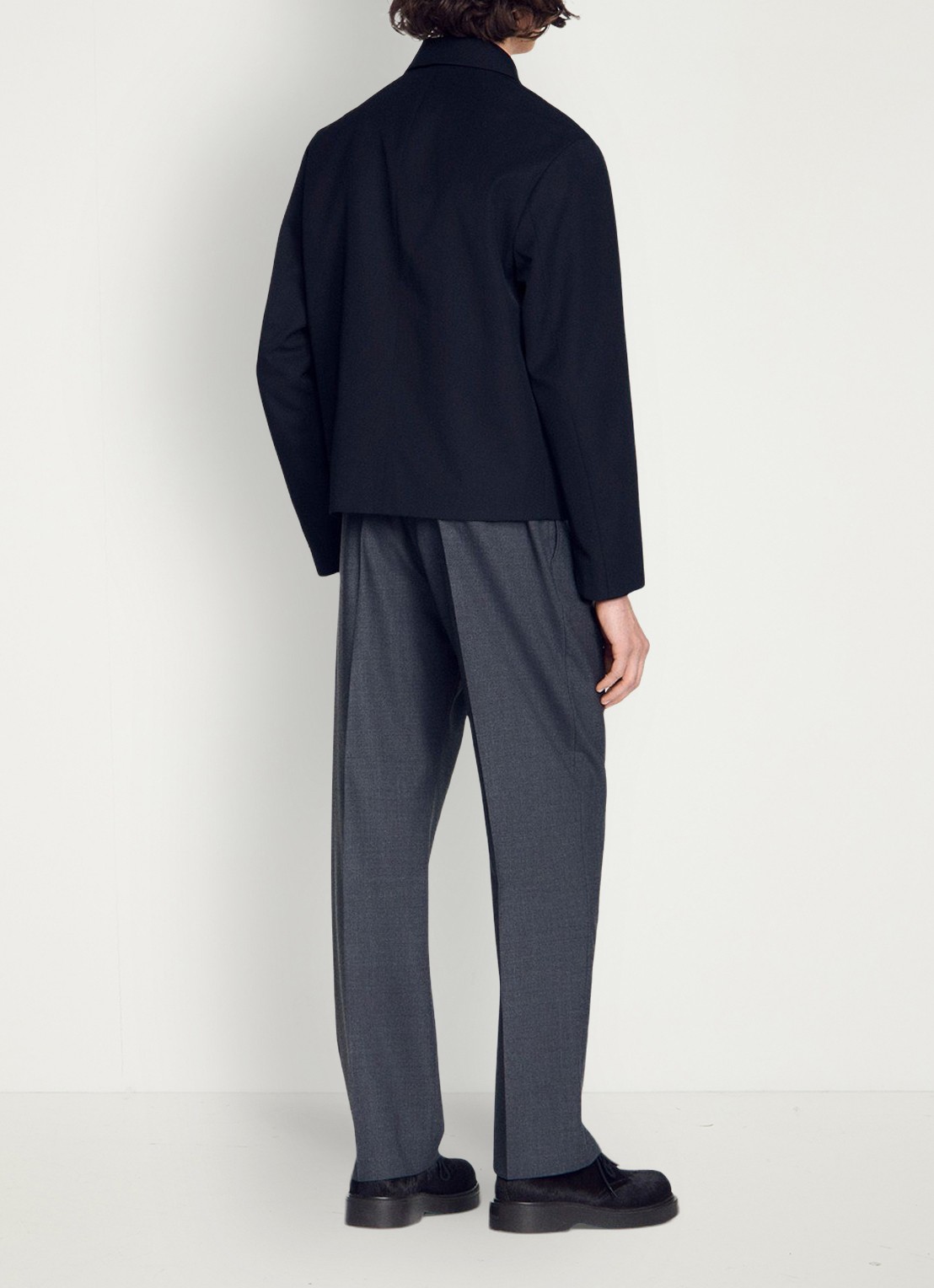 Sandro Jack in wolblend - achterkant 6 donkerblauw