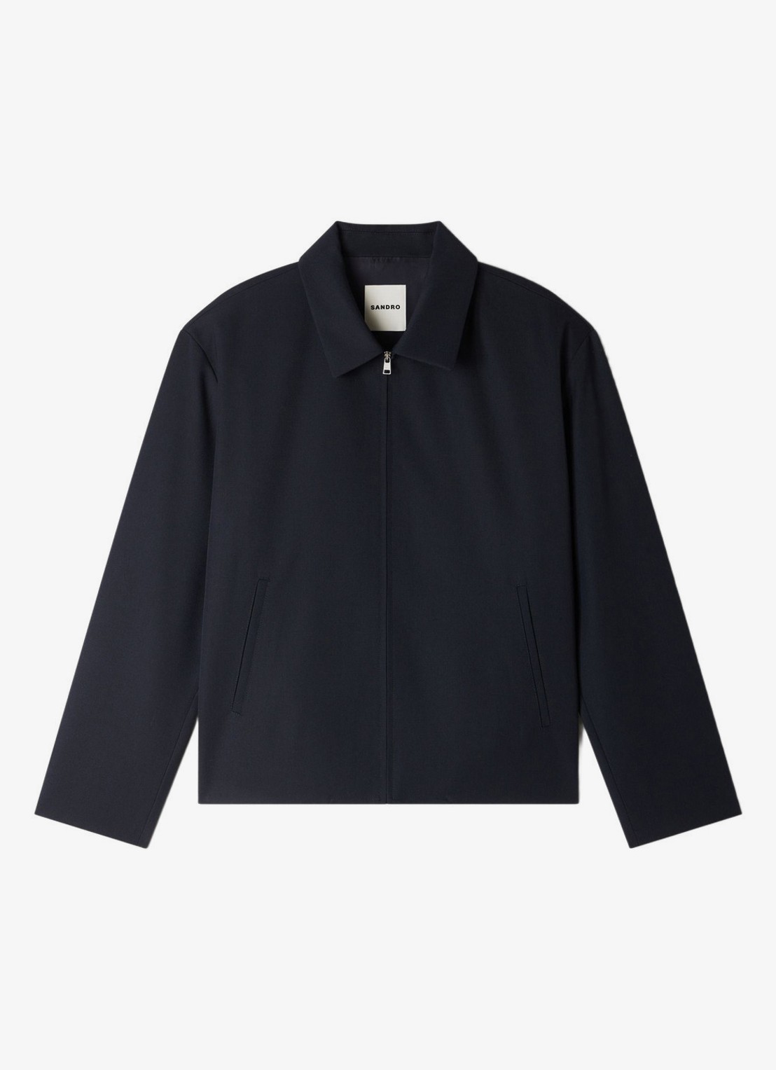 Sandro Jack in wolblend - voorkant donkerblauw