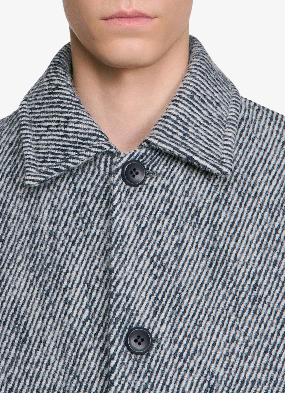 Sandro Jack in wolblend - detail 4 donkerblauw