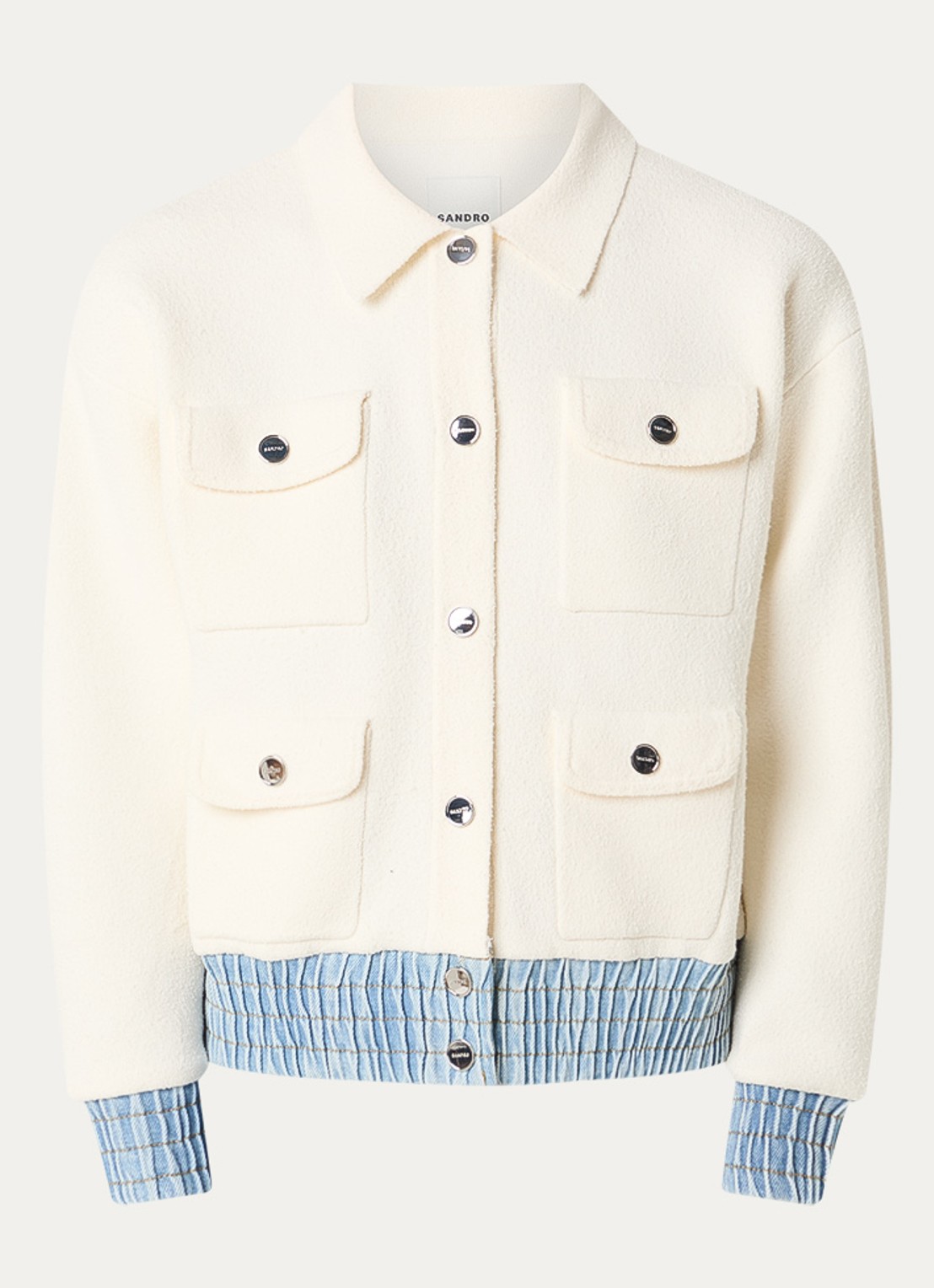 Sandro Jack met bortzakken - voorkant beige