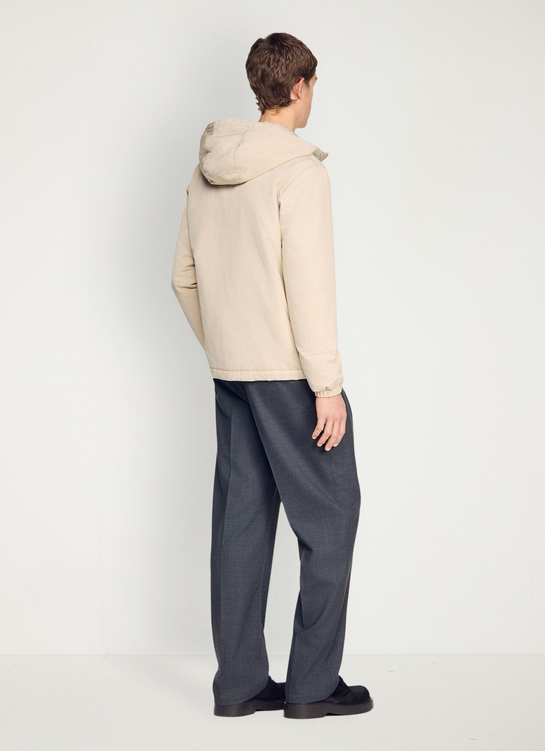 Sandro Jack met capuchon en logo - achterkant 5 beige