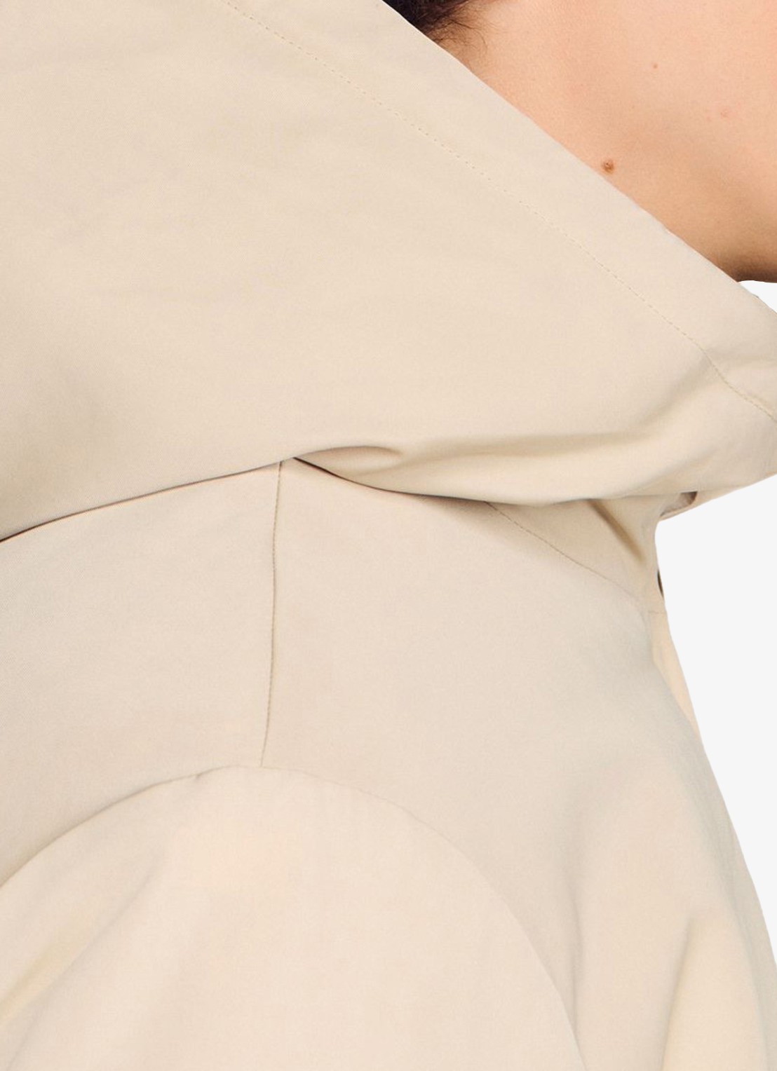 Sandro Jack met capuchon en logo - detail 4 beige