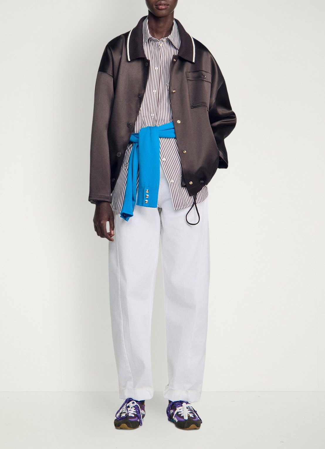 Sandro Jack met polokraag - detail 4 bruin
