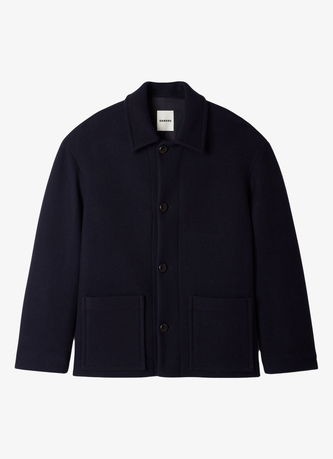 Sandro Jack met steekzakken - voorkant donkerblauw