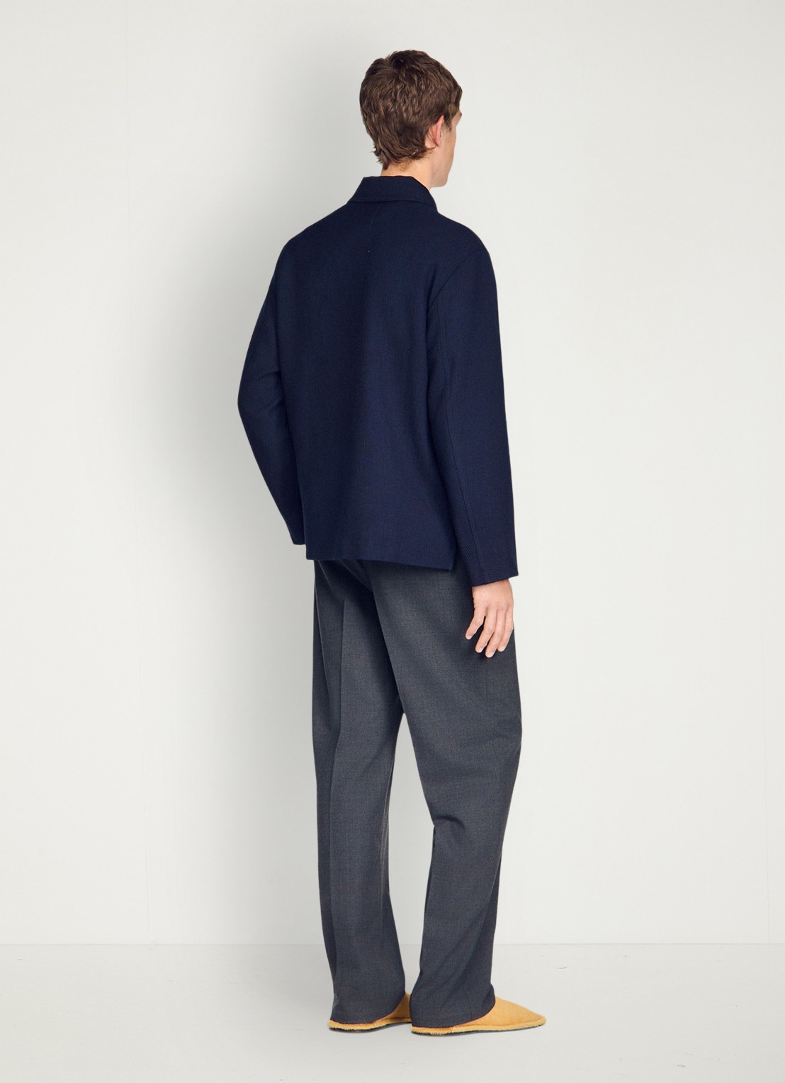 Sandro Jack van scheerwol met opgestikte zakken - achterkant midnight blue / blauw