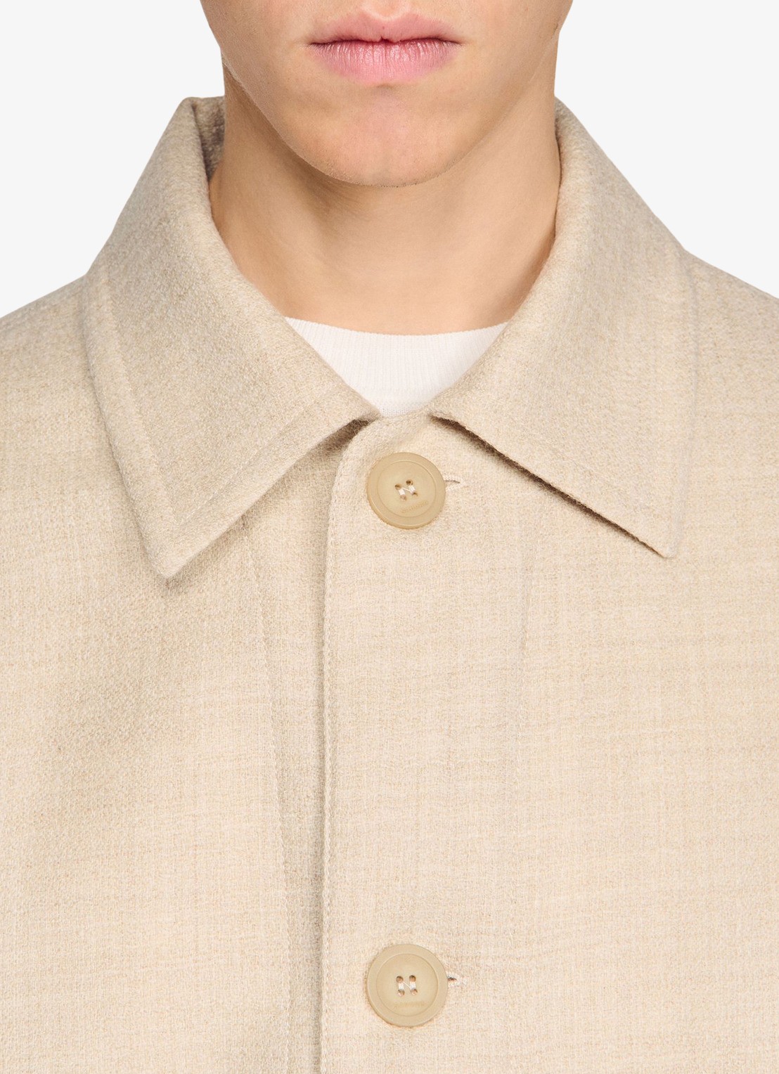 Sandro Jack van wol - detail 6 creme