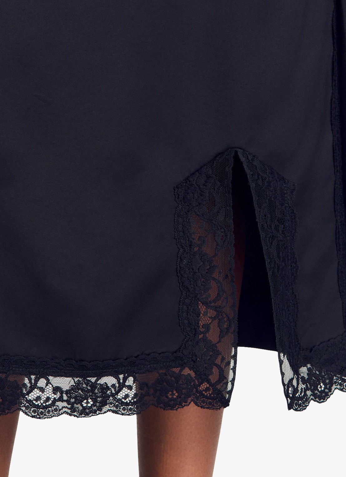 Sandro Lange rok met details van kant - detail 6 zwart
