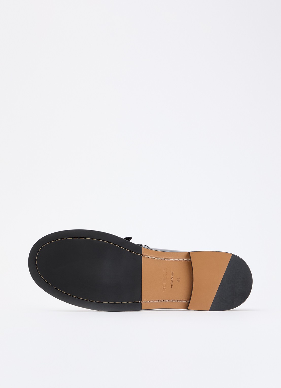 Sandro Loafer van kalfsleer  - detail 5 zwart