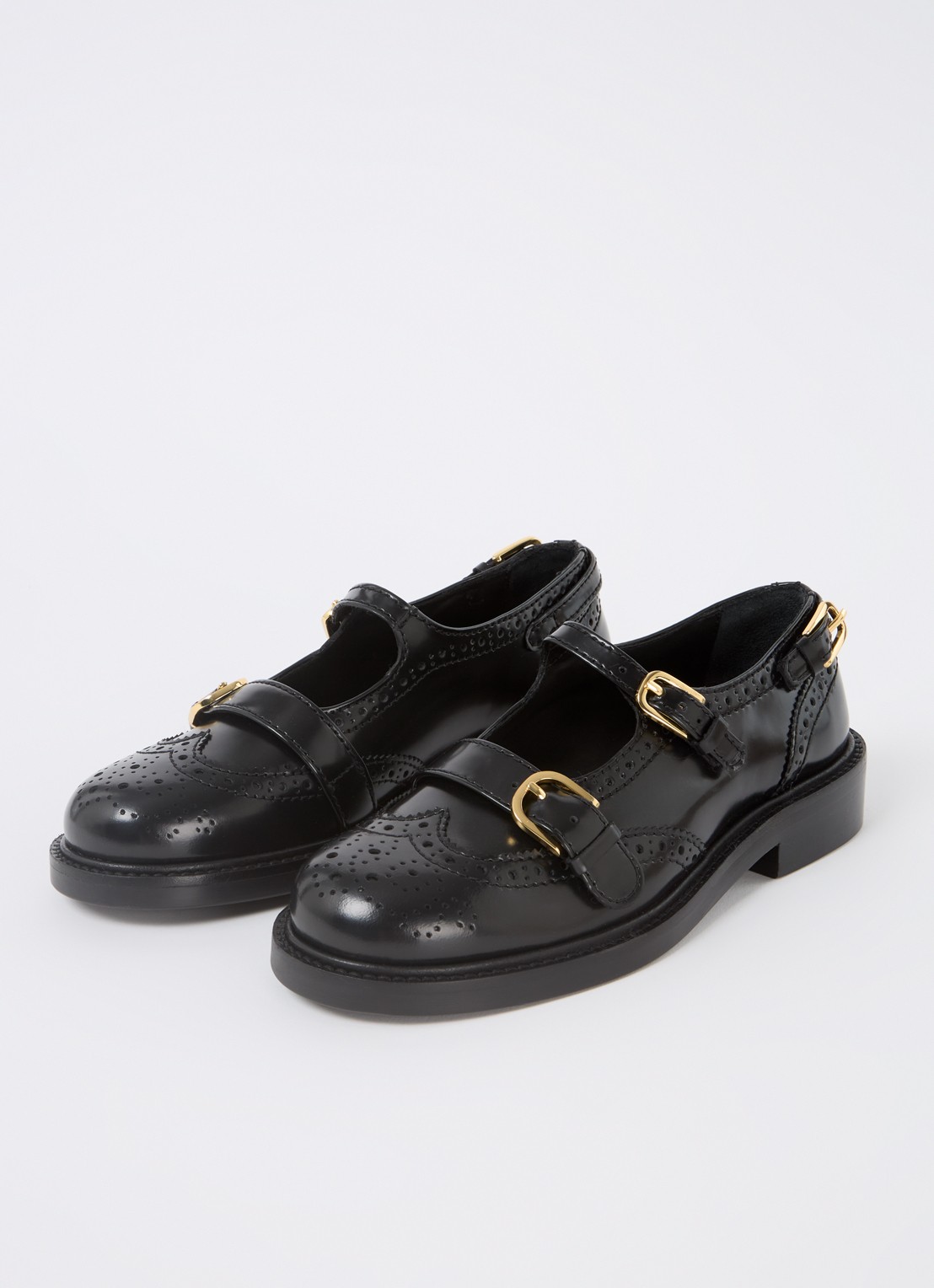 Sandro Loafer van leer - detail 2 zwart