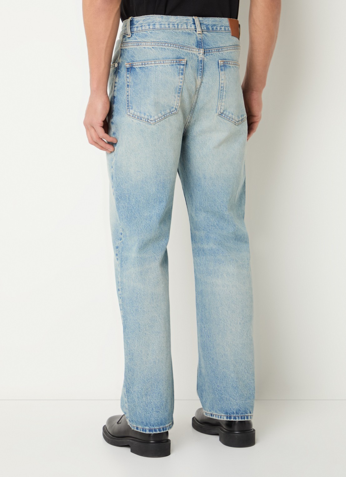 Sandro Loose fit jeans met lichte wassing - achterkant 3 indigo