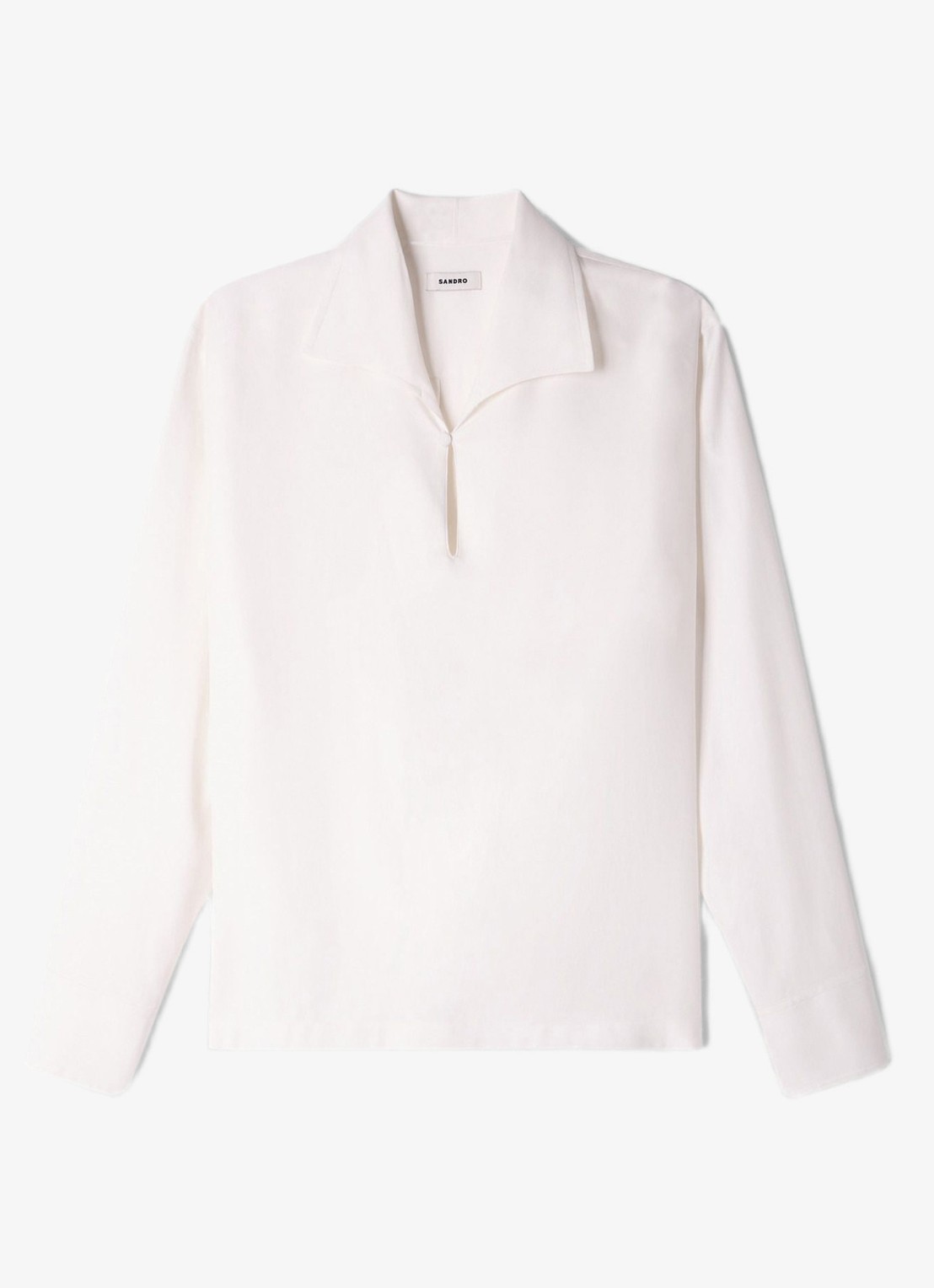 Sandro Loose fit overhemd met knoopsluiting - voorkant white / wit