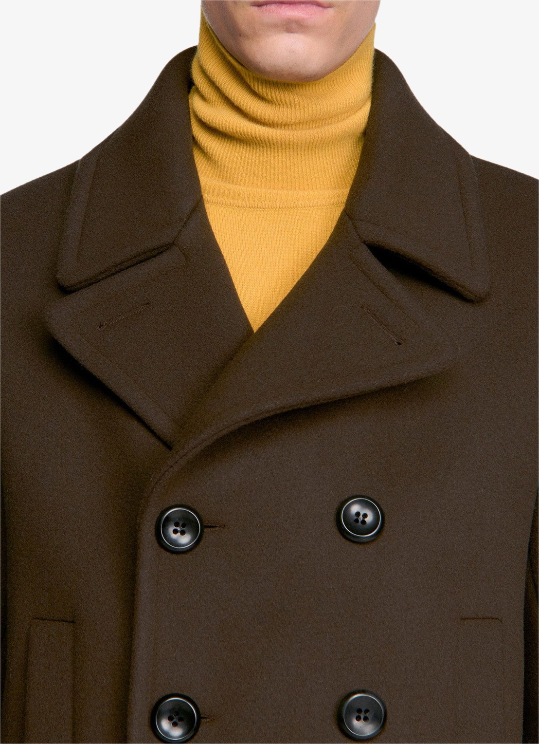 Sandro Mantel in wolblend - detail 3 taupe