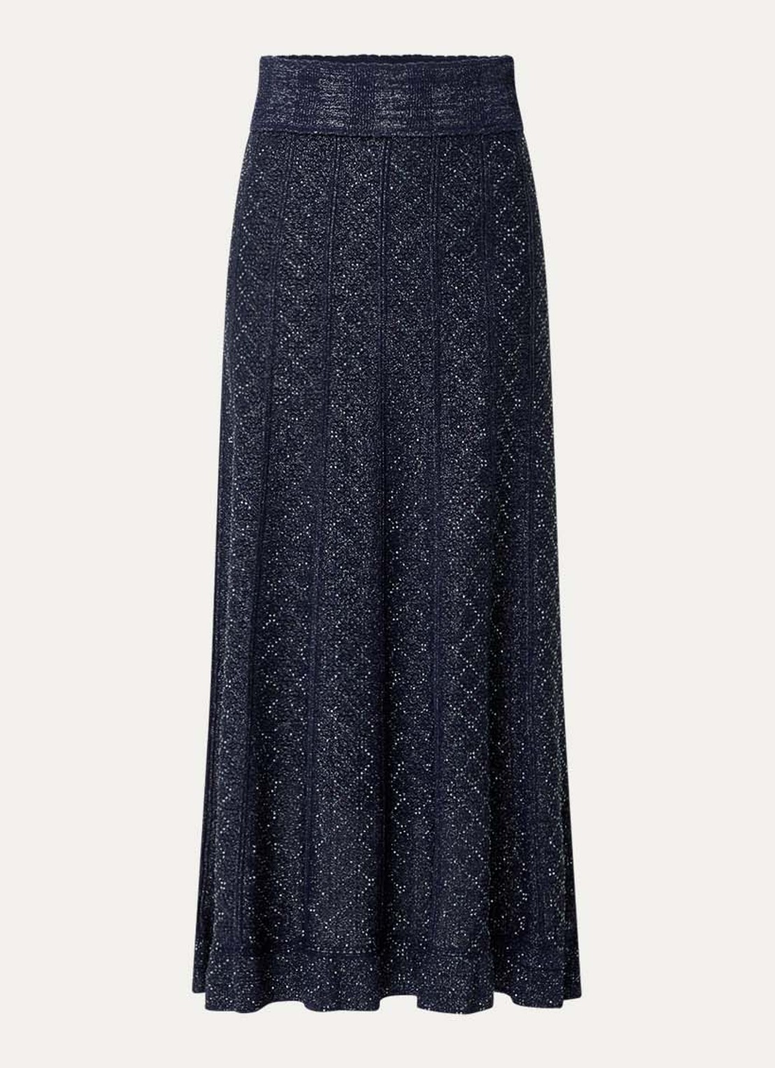 Sandro Maxi rok met strass - voorkant 2 donkerblauw
