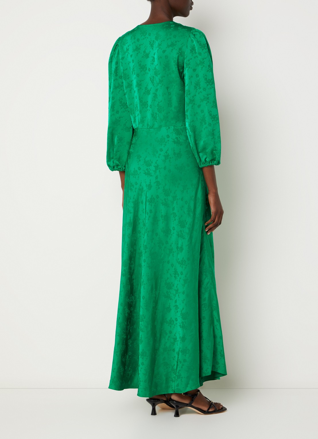 Sandro Maxi tuniekjurk met cut out detail - achterkant 2 groen