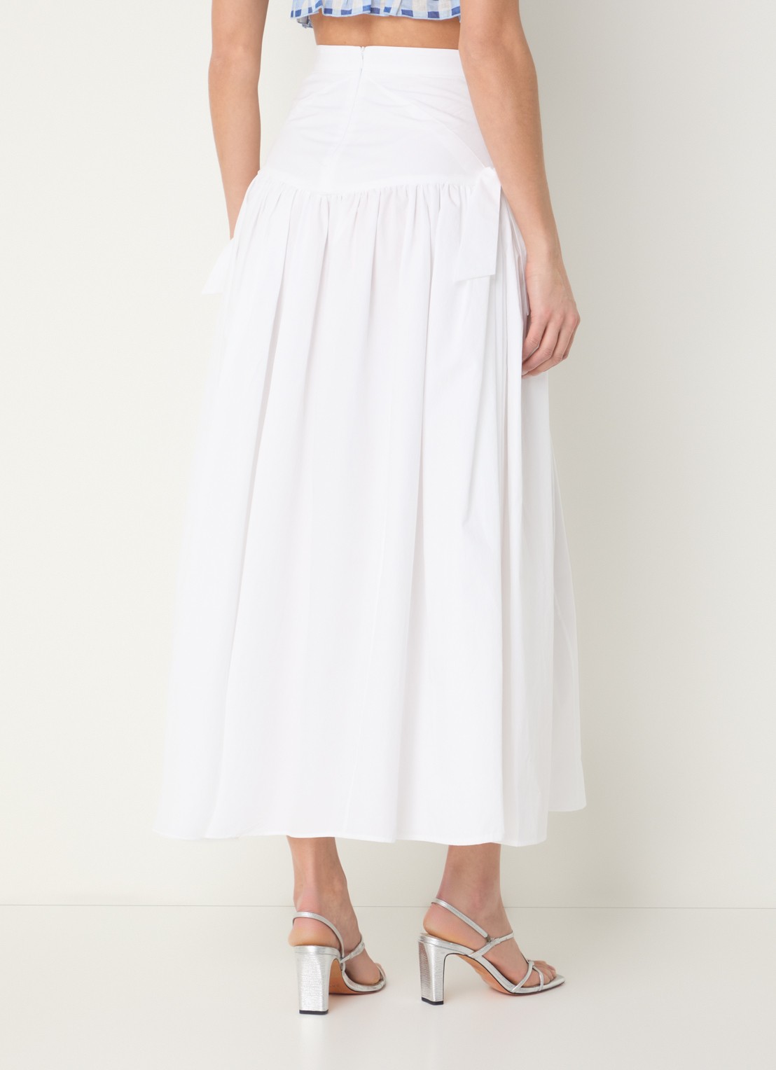 Sandro Midi rok met strikdetail - achterkant 3 wit