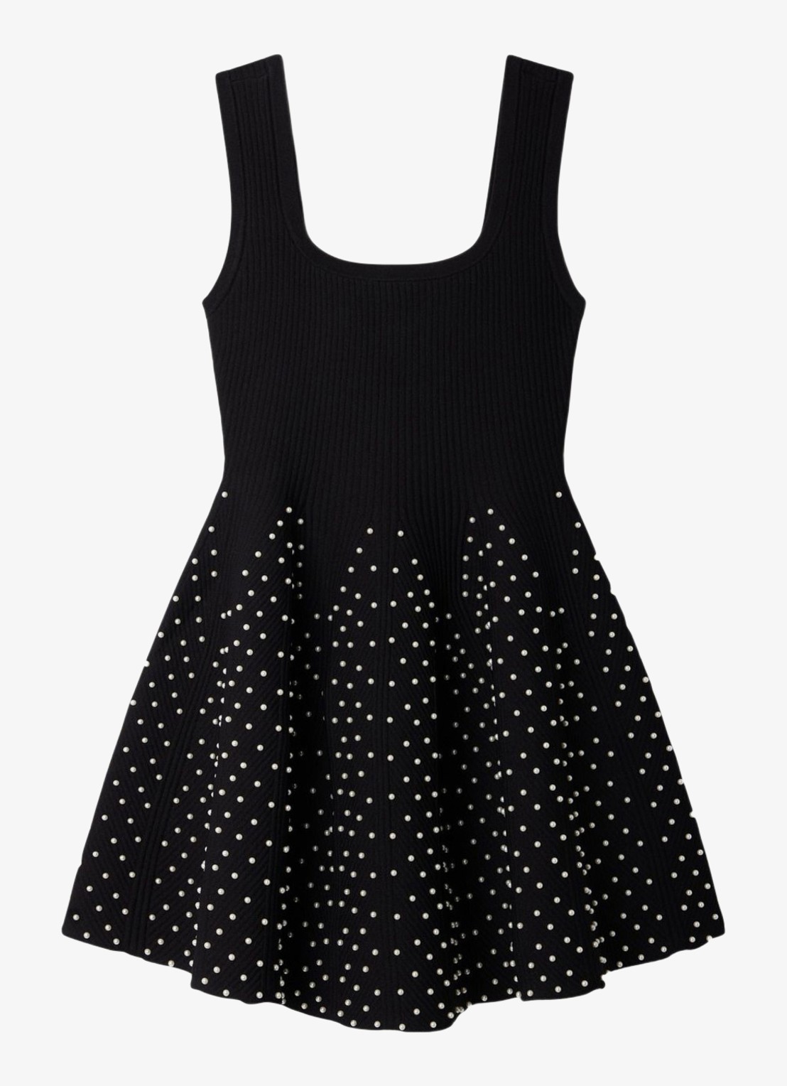 Sandro Mini jurk met strass - voorkant zwart