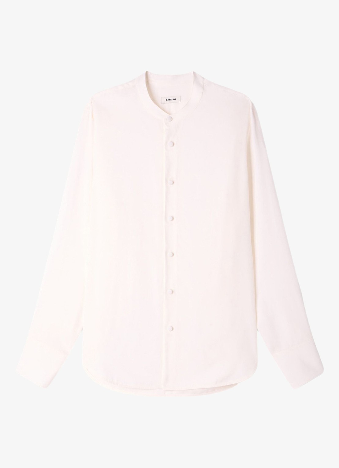Sandro Overhemd met ronde hals - voorkant 5 white / wit