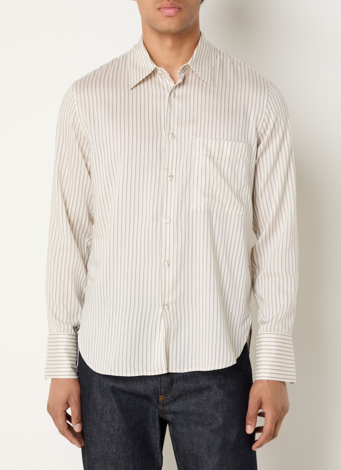 Sandro Overhemd met streepprint - detail 4 beige
