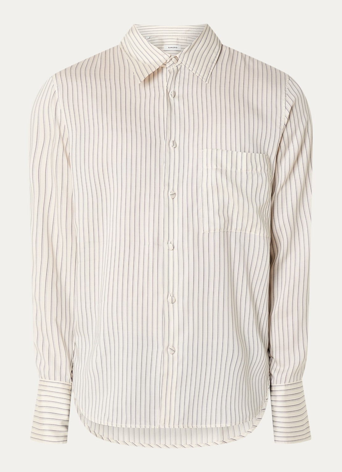 Sandro Overhemd met streepprint - voorkant 2 beige
