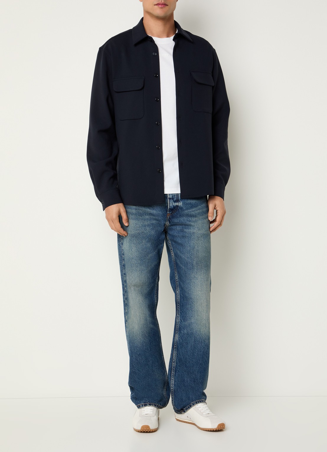 Sandro Overshirt met borstzakken - voorkant 4 donkerblauw