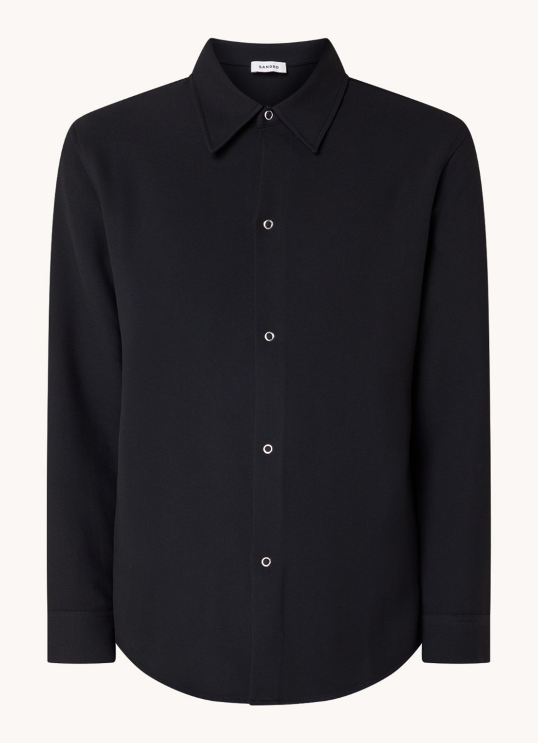 Sandro Overshirt met stretch - voorkant zwart