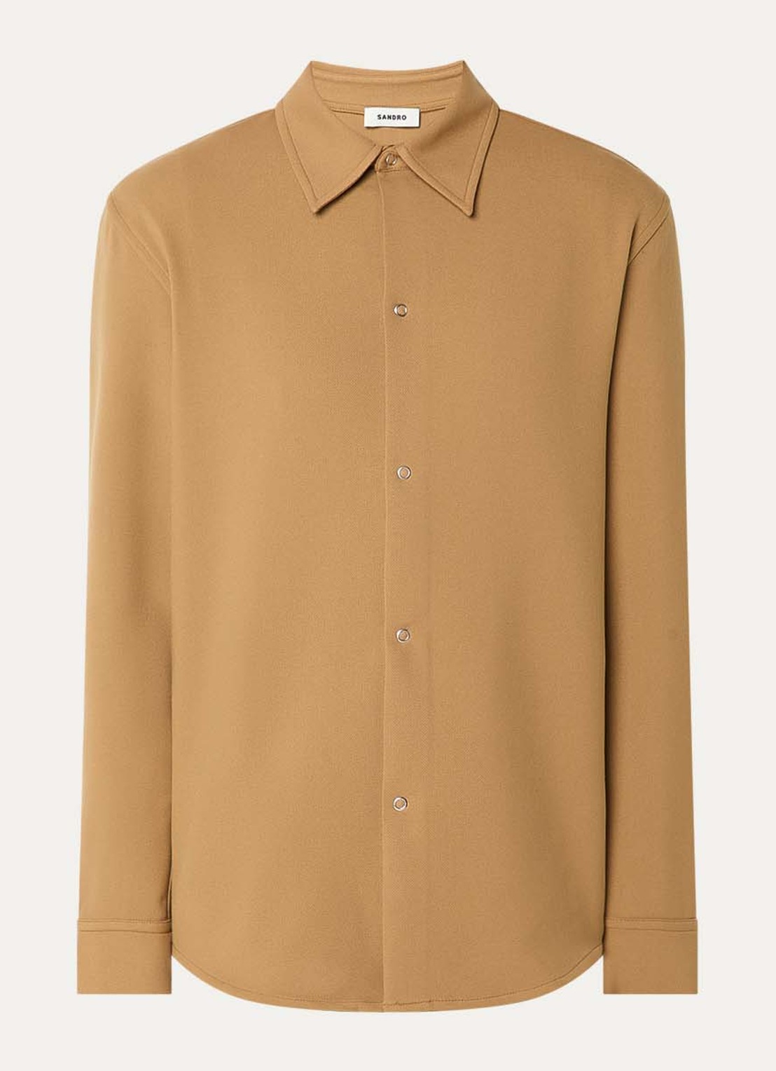 Sandro Overshirt met stretch - voorkant 3 camel