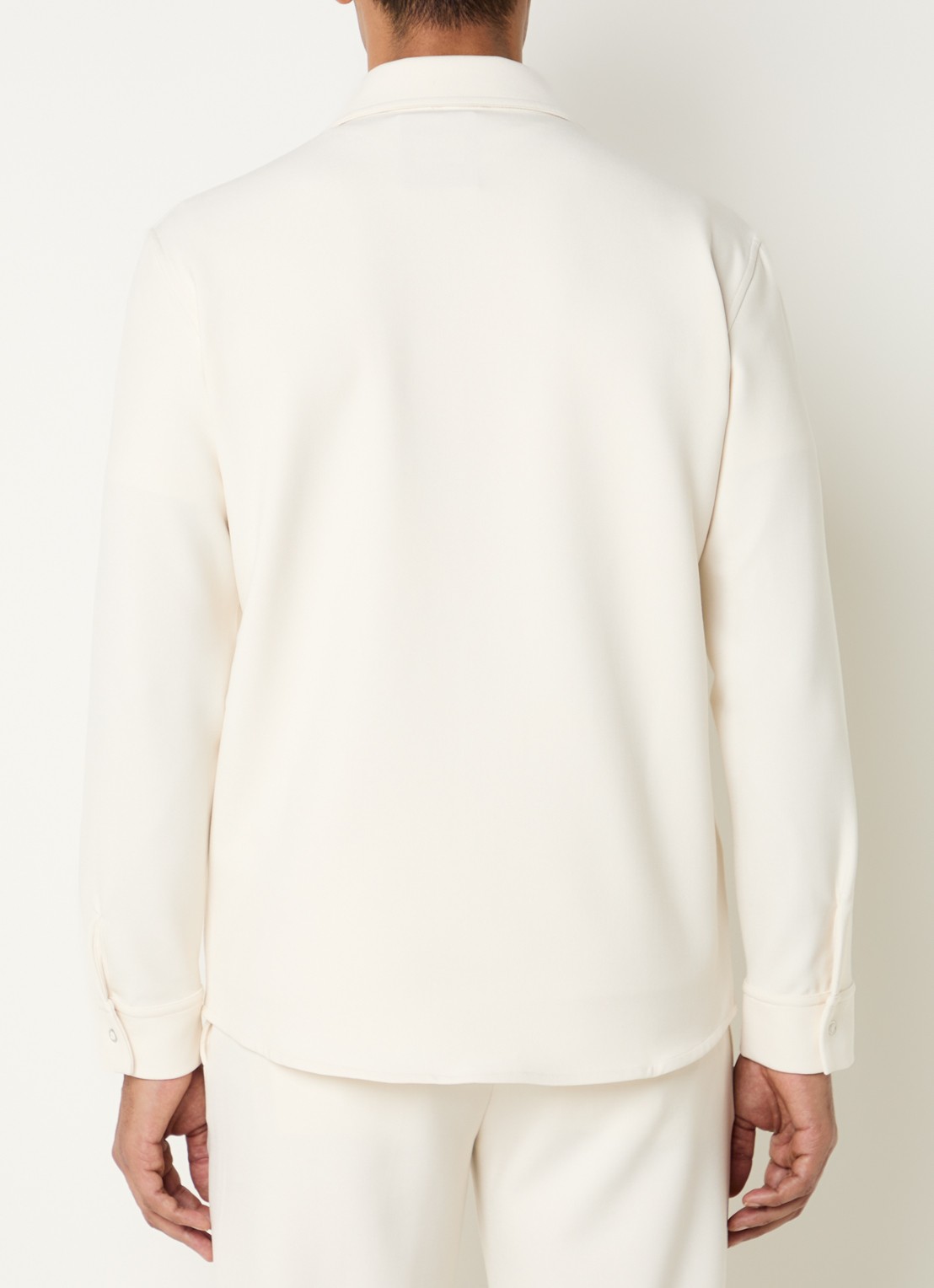 Sandro Overshirt met stretch - achterkant creme