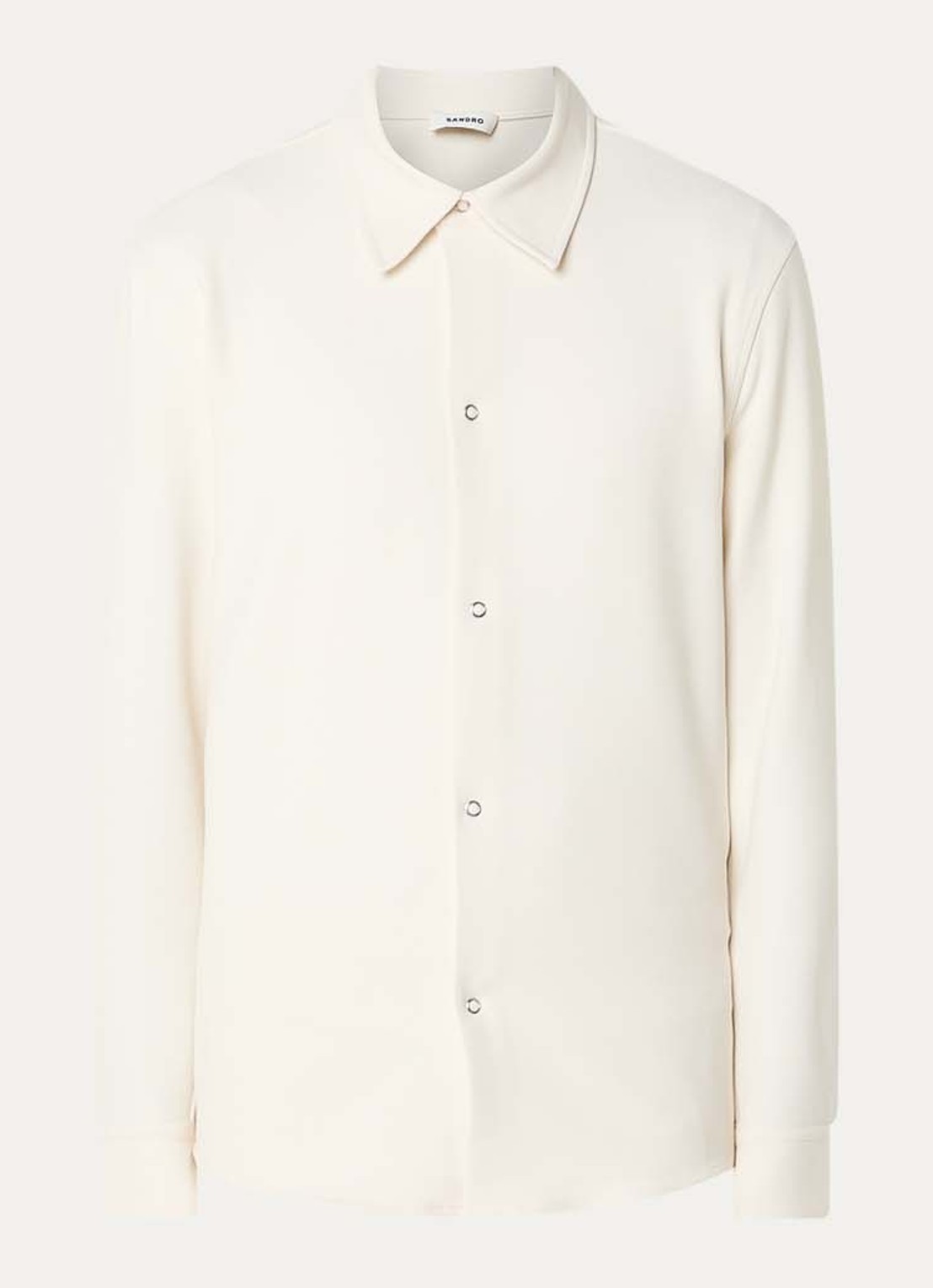 Sandro Overshirt met stretch - voorkant 2 creme