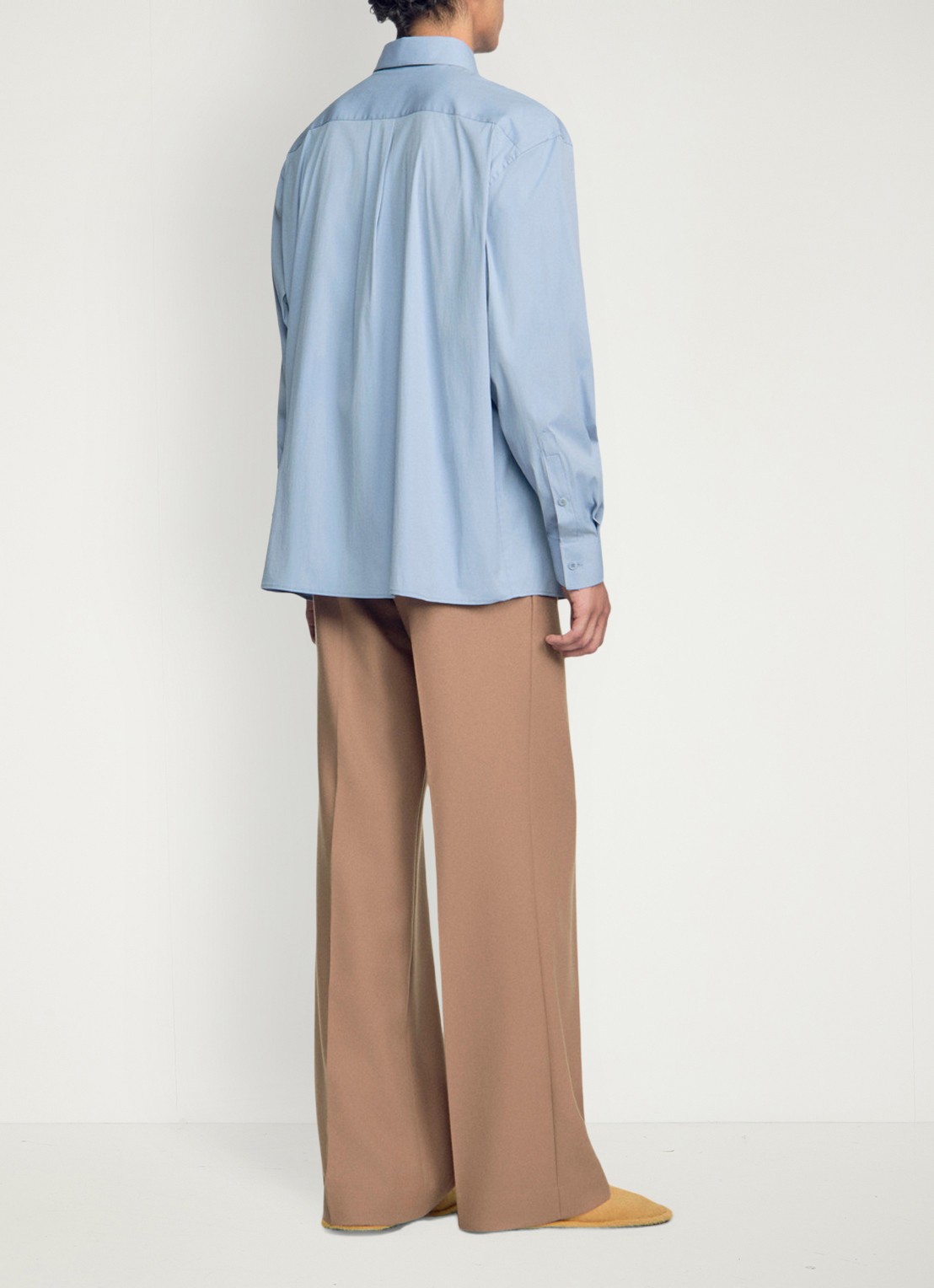 Sandro Oversized fit overhemd met borstzak - achterkant 3 blauwgrijs