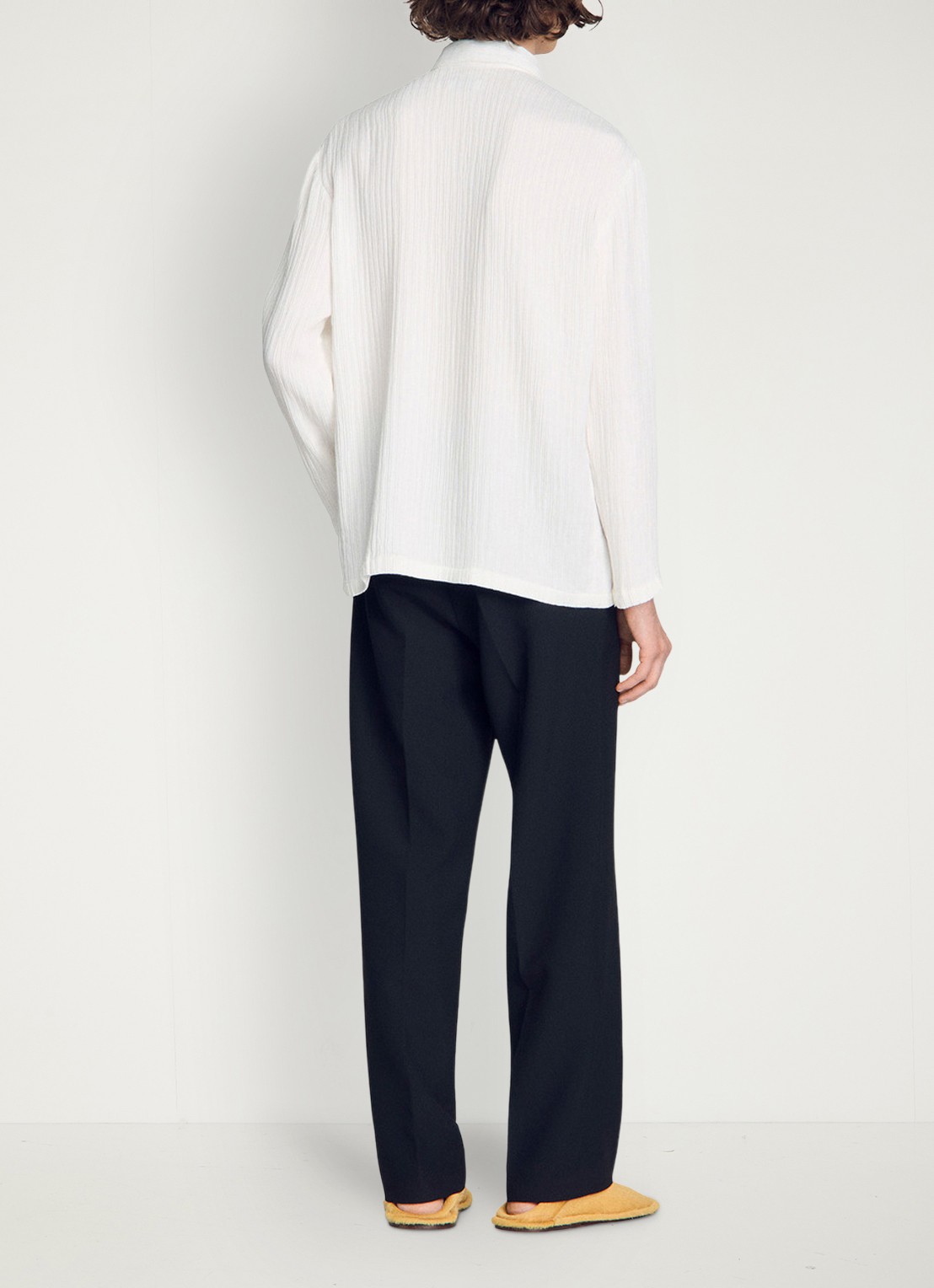 Sandro Oversized fit overhemd met structuur - achterkant 4 wit