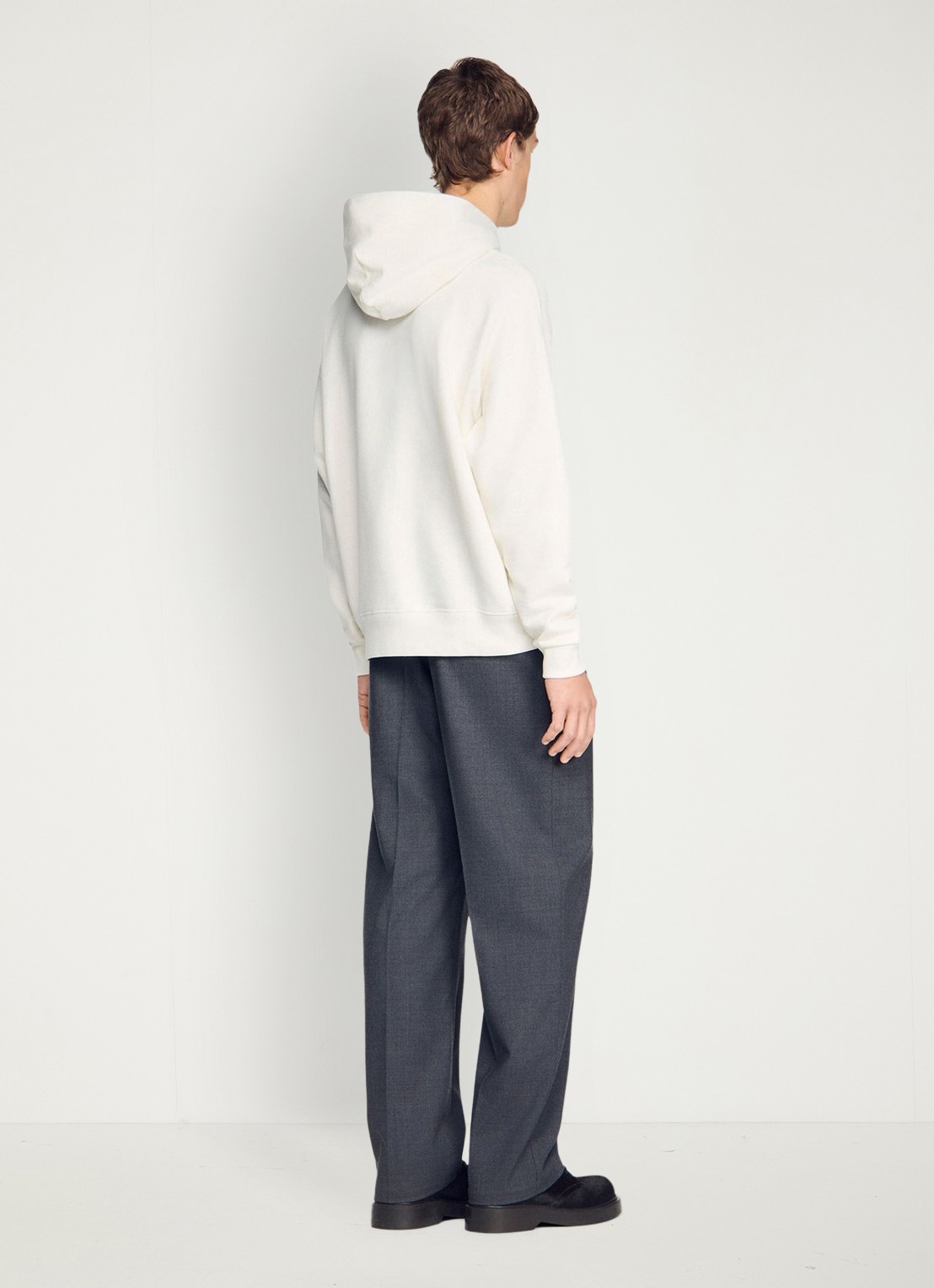 Sandro Oversized hoodie met bloemenprint - achterkant 3 ivoor