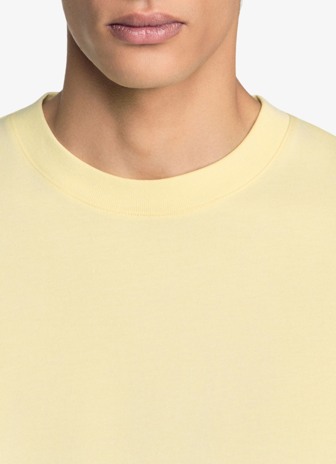 Sandro Oversized T-shirt met ronde hals - detail 3 lichtgeel