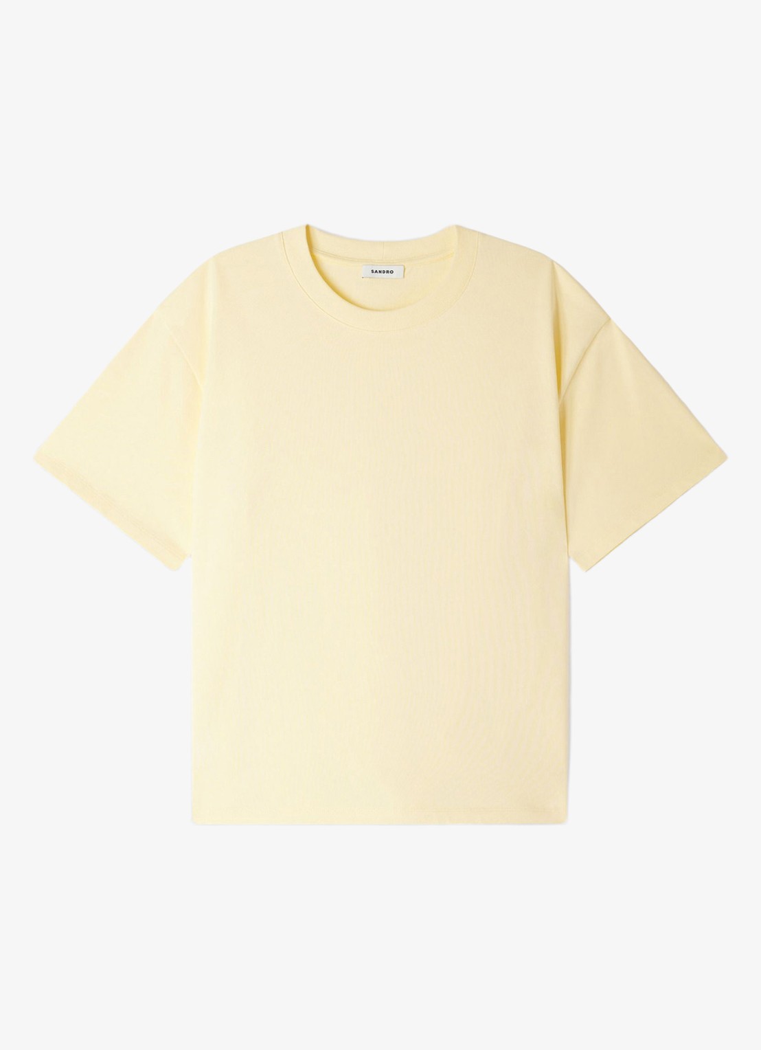 Sandro Oversized T-shirt met ronde hals - voorkant 5 lichtgeel