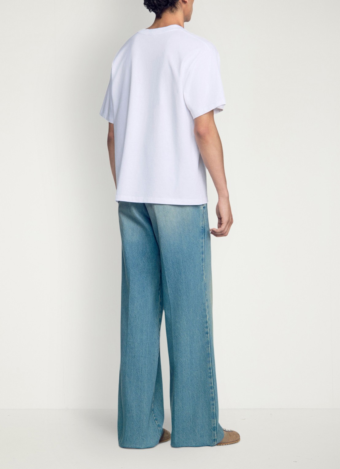 Sandro Oversized T-shirt met ronde hals - achterkant 3 wit