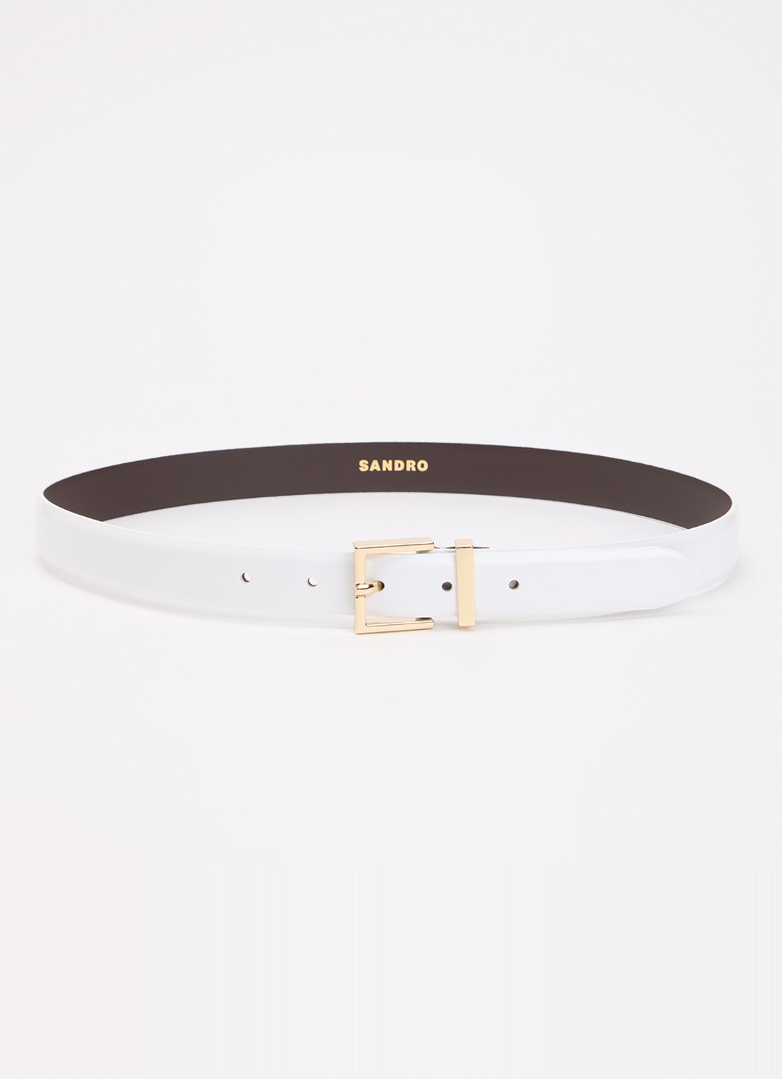 Sandro Palais Royal riem van leer - voorkant 2 wit