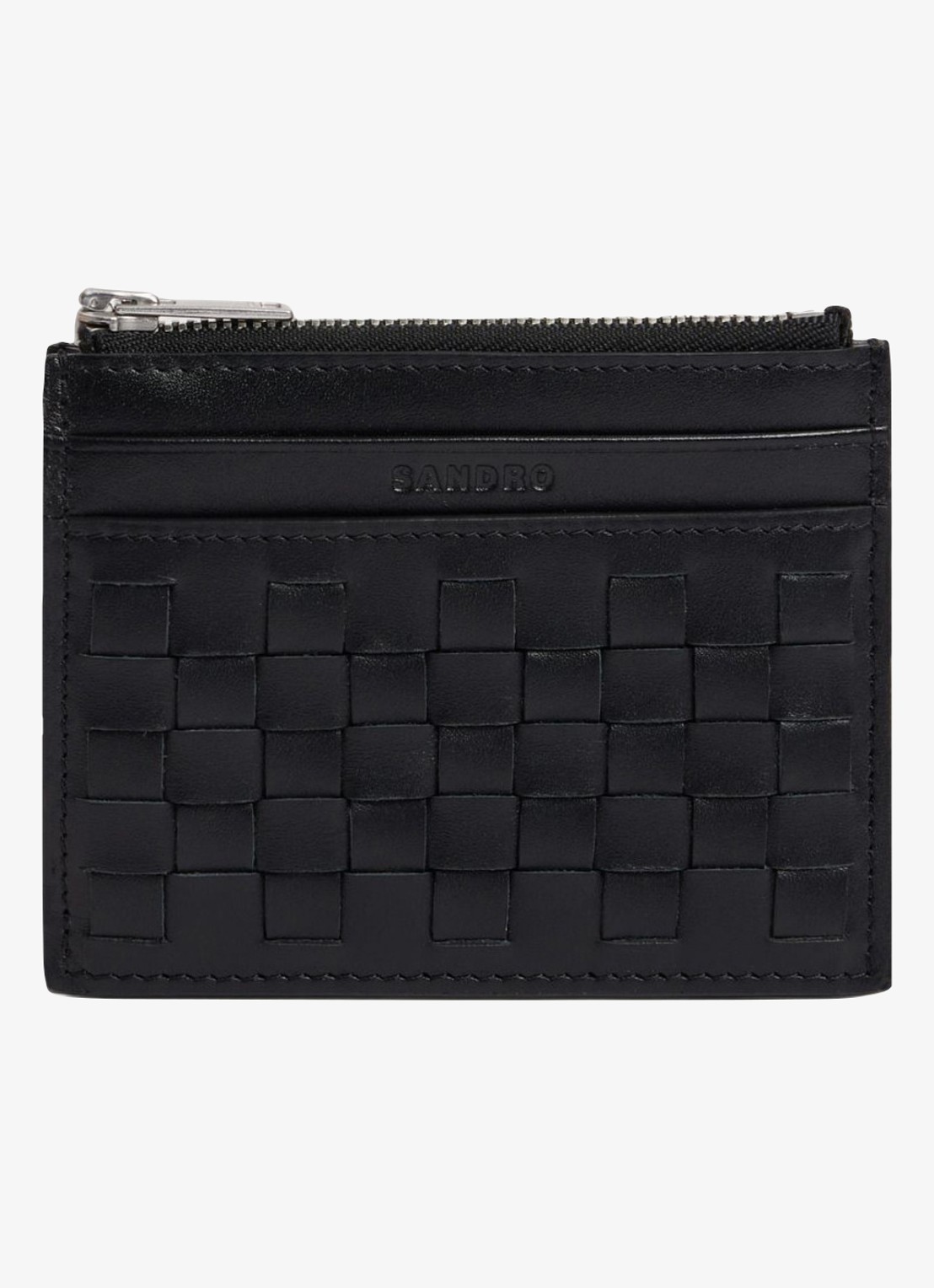 Sandro Pasjeshouder met logo - voorkant 4 black / zwart