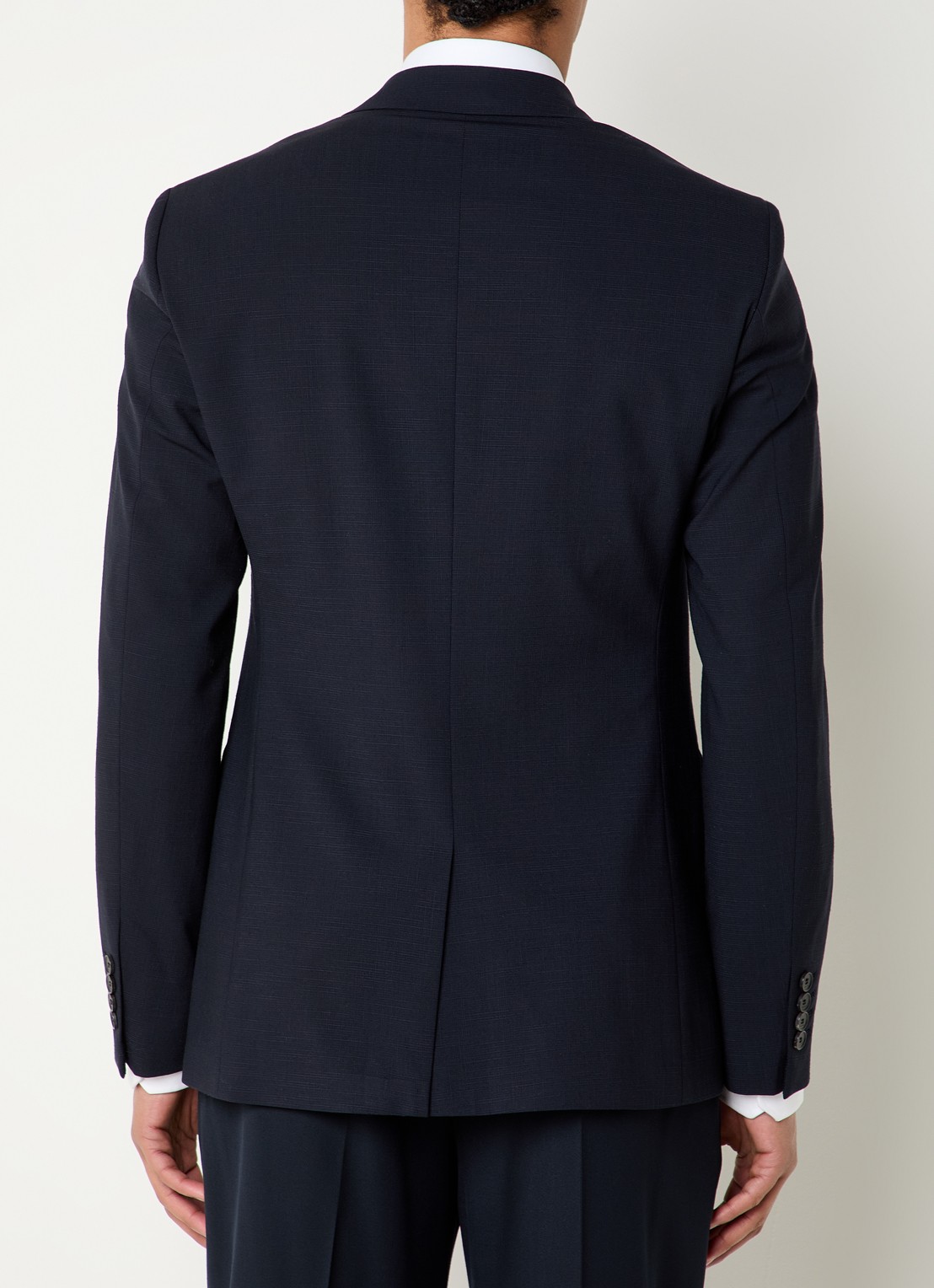 Sandro Regular fit colbert met klepzakken - achterkant donkerblauw