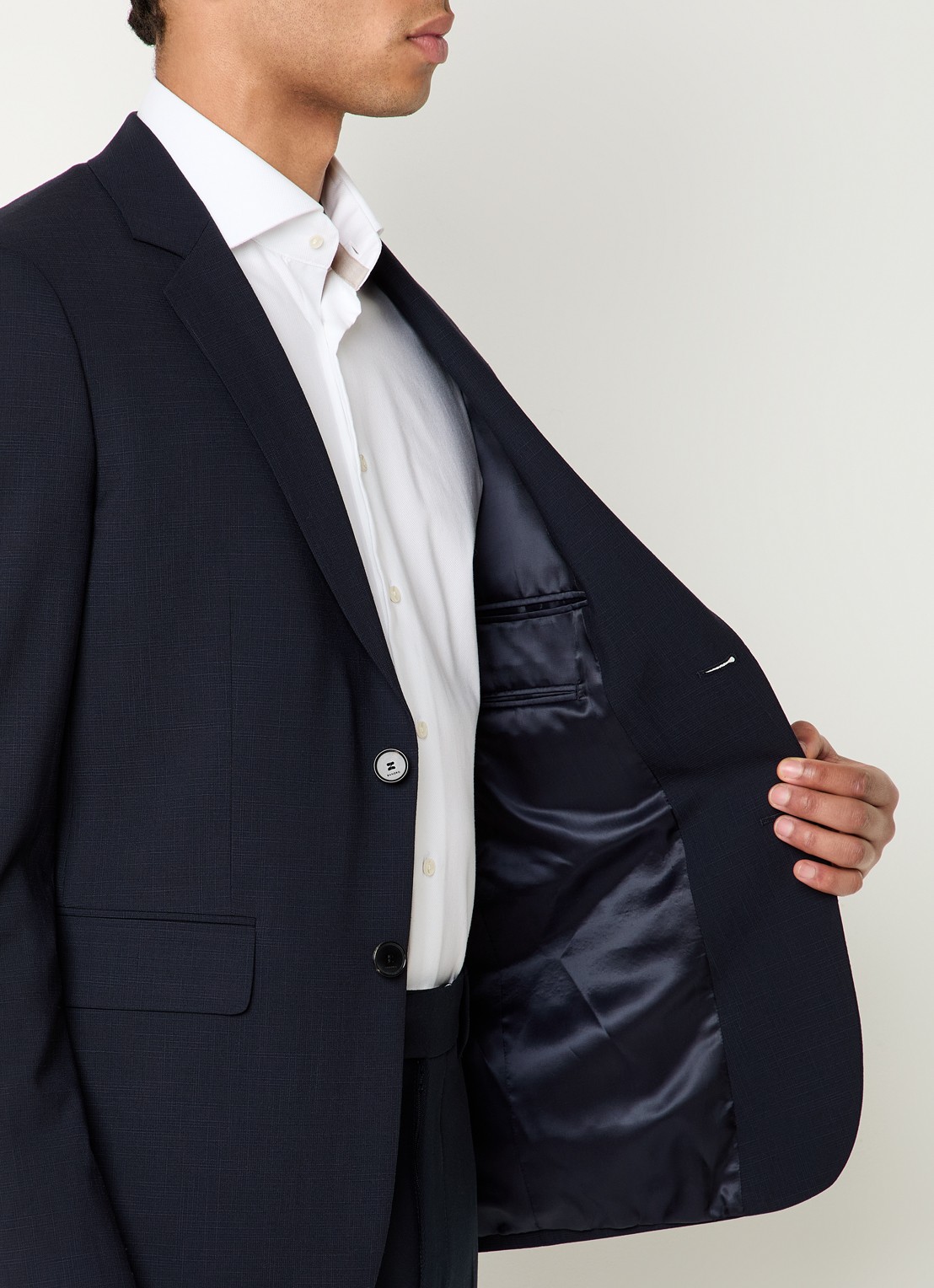 Sandro Regular fit colbert met klepzakken - detail 3 donkerblauw