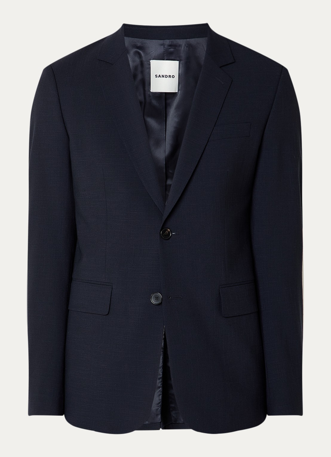 Sandro Regular fit colbert met klepzakken - voorkant 6 donkerblauw