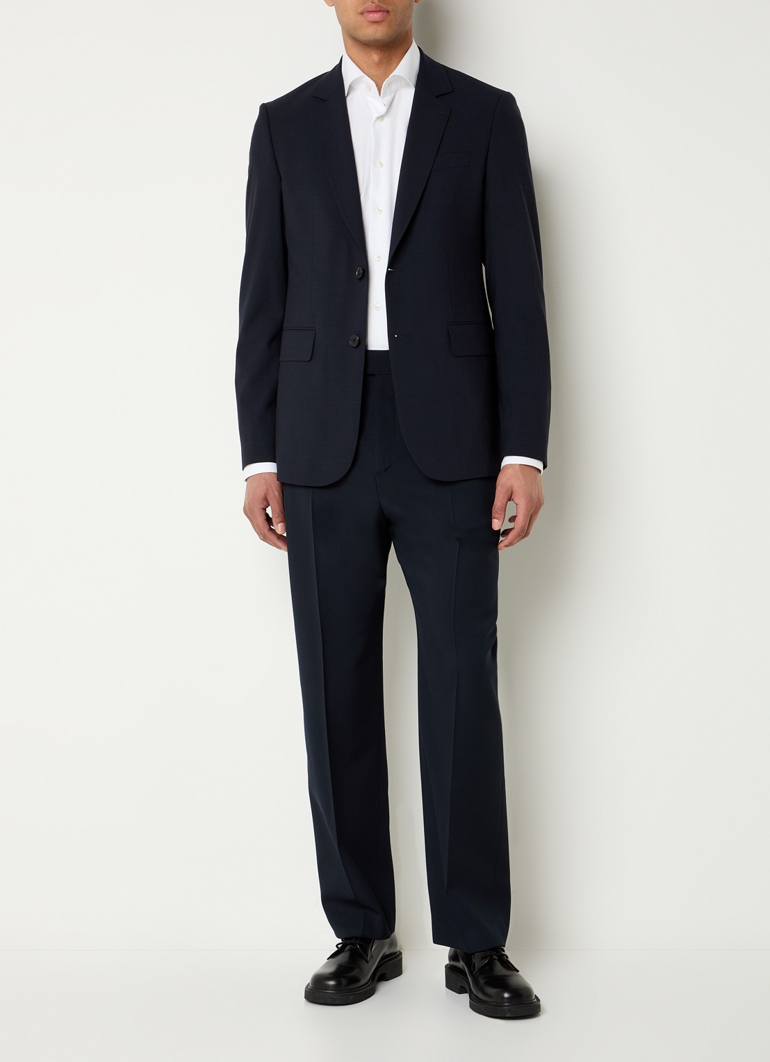 Sandro Regular fit colbert met klepzakken - voorkant 7 donkerblauw