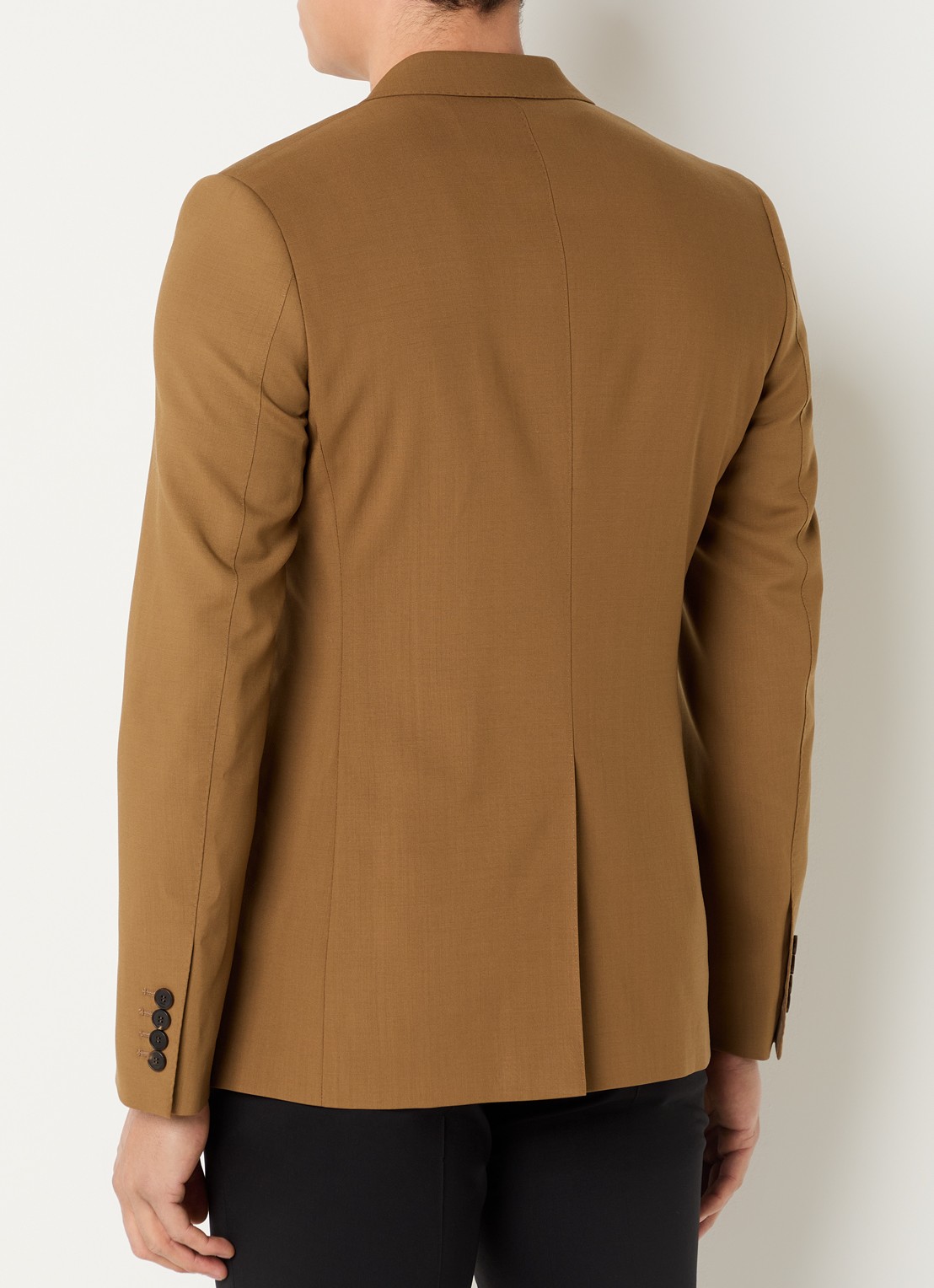 Sandro Regular fit colbert van scheerwol met klepzakken - achterkant 4 bruin