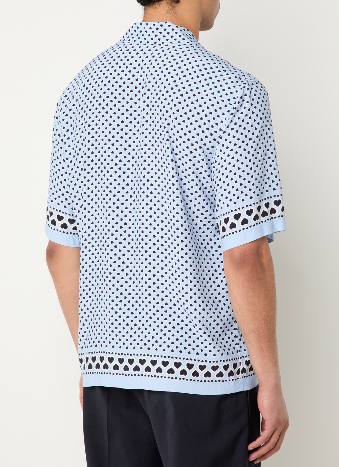 Sandro Regular fit overhemd met print - achterkant 3 blauwgrijs