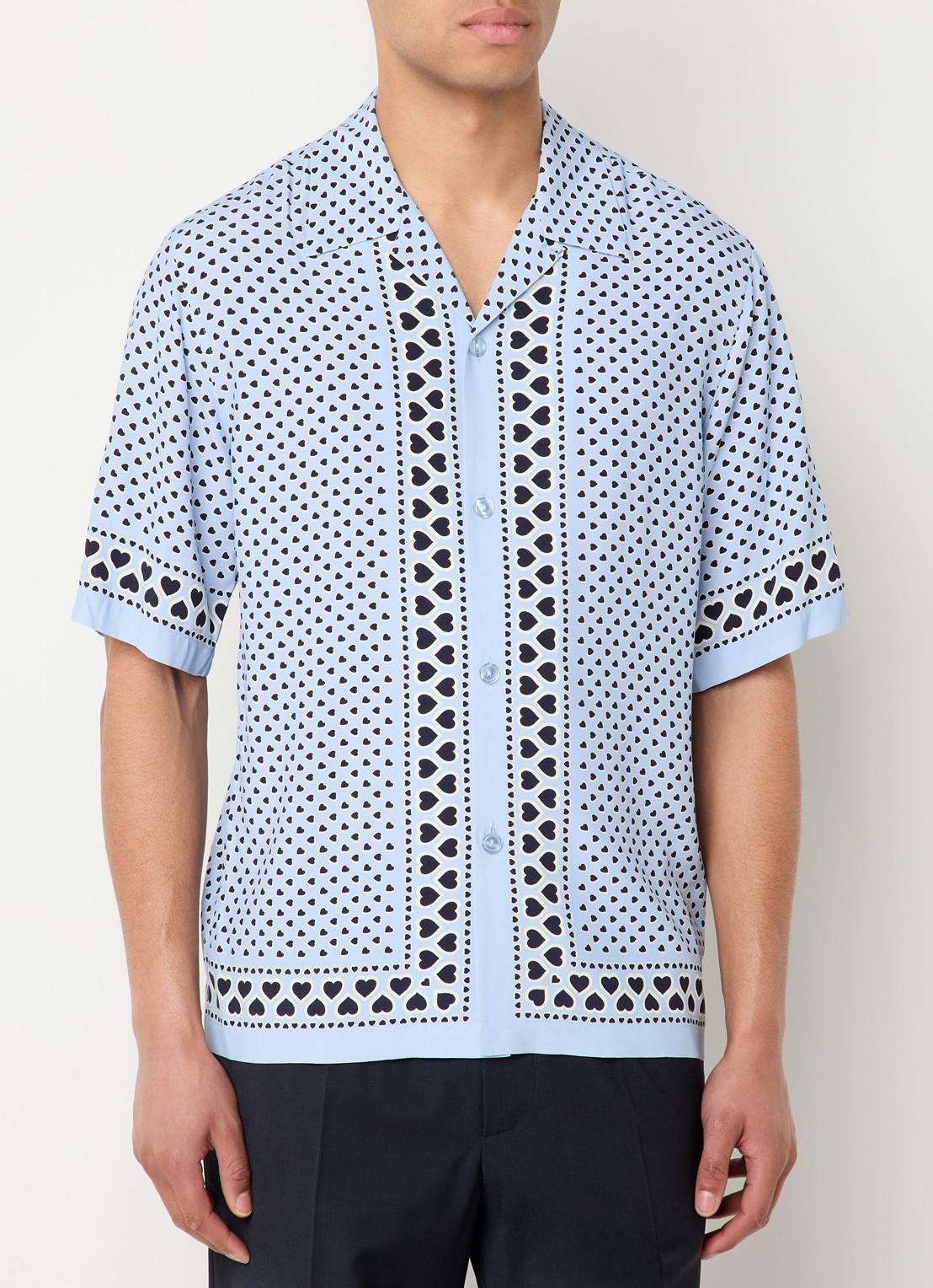 Sandro Regular fit overhemd met print - detail 4 blauwgrijs