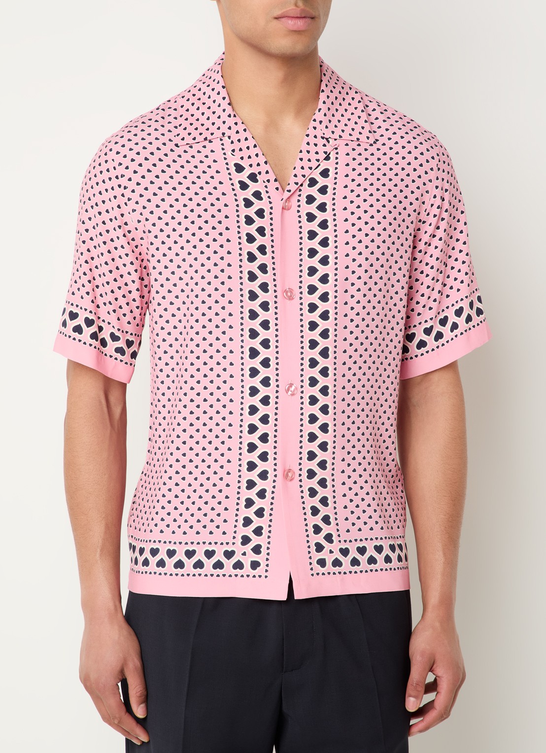 Sandro Regular fit overhemd met print - detail 2 koraalroze