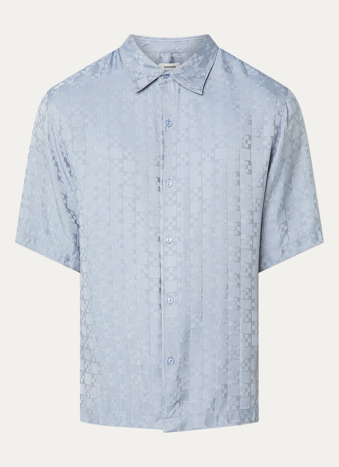 Sandro Regular fit overhemd met print - voorkant blauwgrijs