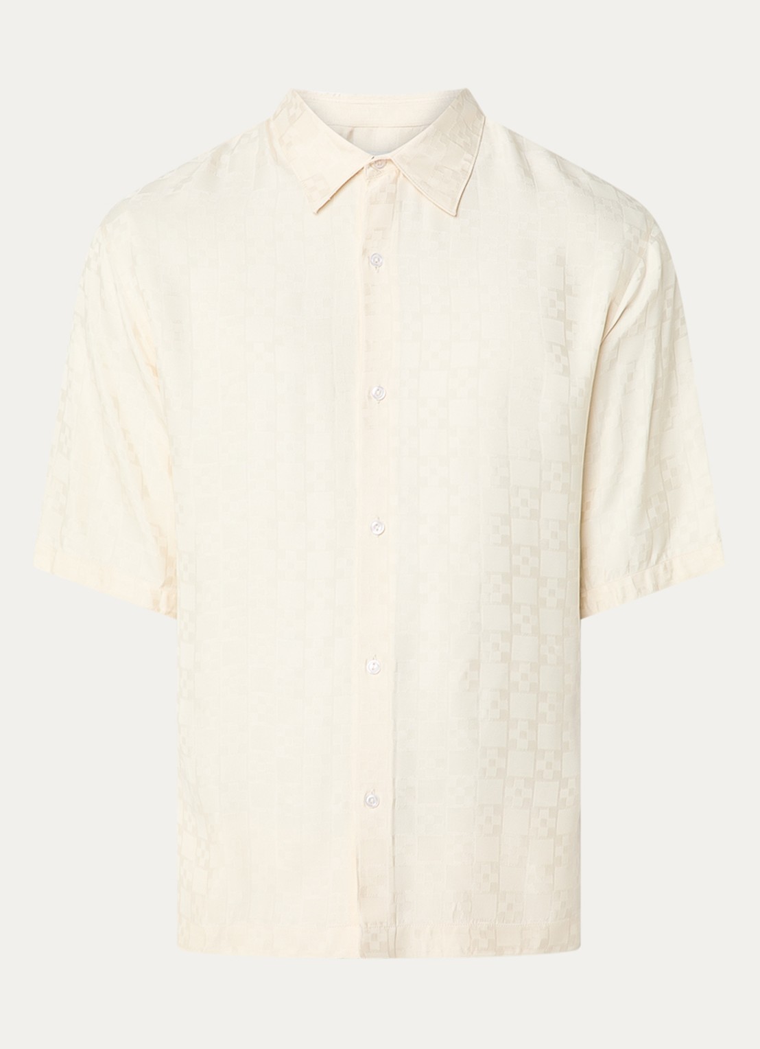 Sandro Regular fit overhemd met print - voorkant 2 creme