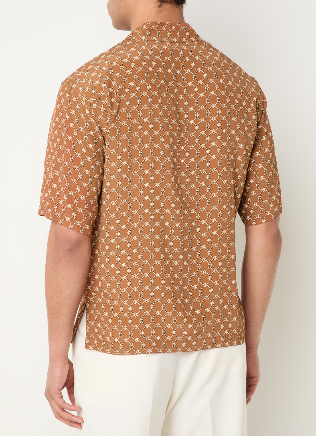 Sandro Regular fit overhemd met print - achterkant 3 bruin