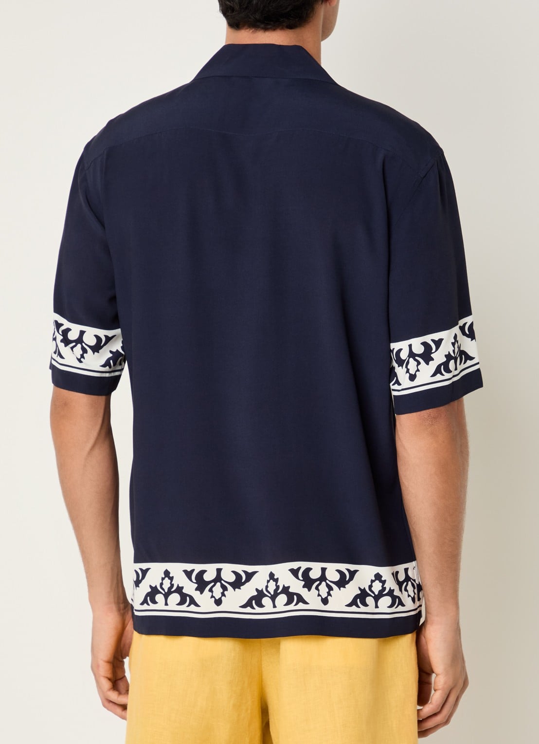 Sandro Regular fit overhemd met print - achterkant donkerblauw
