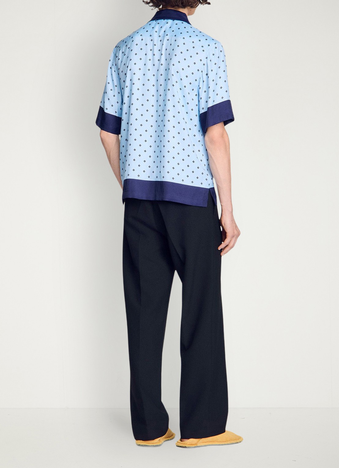 Sandro Regular fit overhemd met print - achterkant 6 lichtblauw