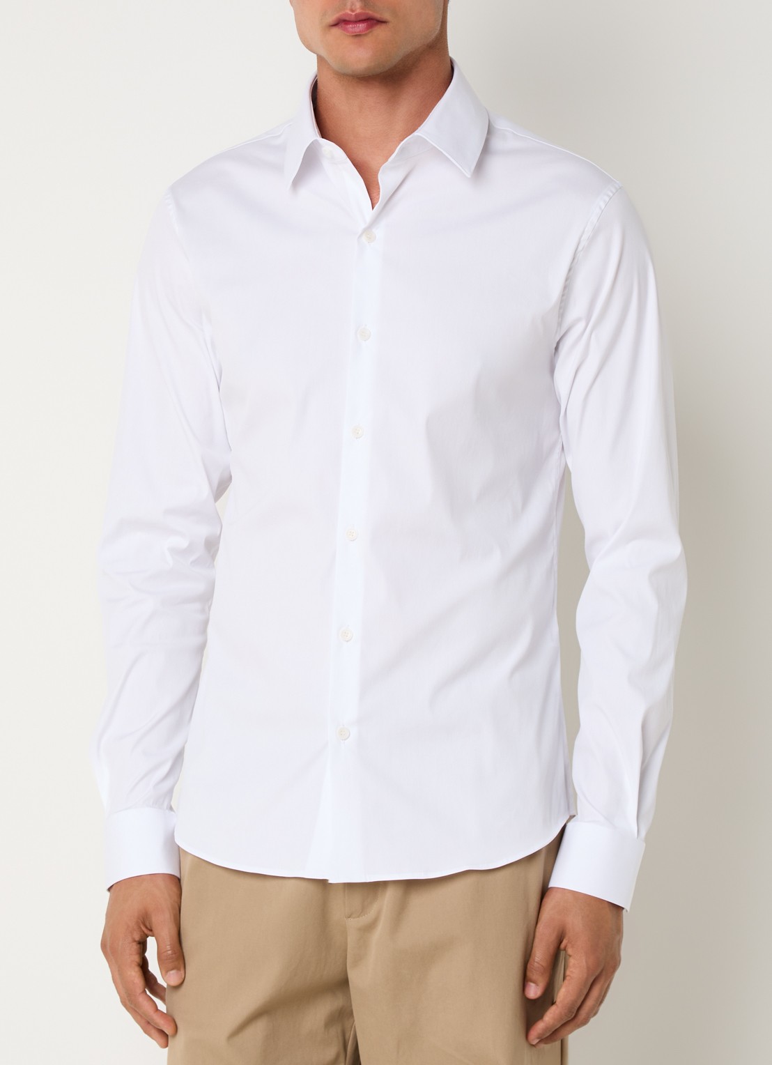 Sandro Regular fit overhemd met stretch - detail 4 wit